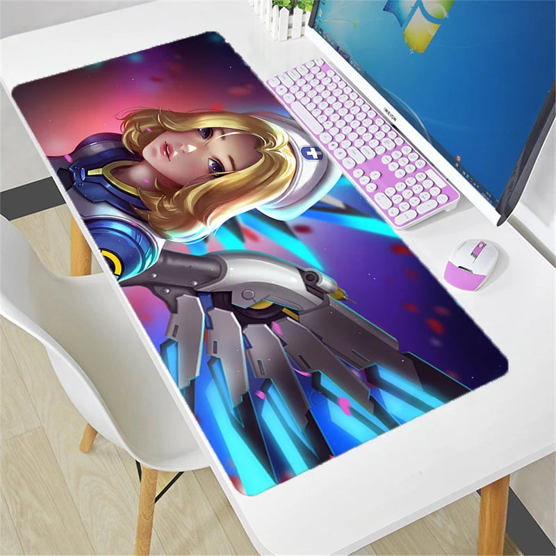 Overwatch-hiirimatto suuri DIY kawaii XXL PC-tietokoneen pöytämatto pelaajalle, toimistomatto, näppäimistöalusta, pelitarvikkeet, hiirimatto