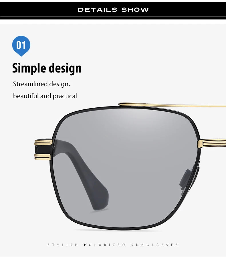 CoolPandas High Quality Sunglasses Polarized Men Women Photochromic UV400 Protection Driving Sun Glasses Unisex Chameleon Lens