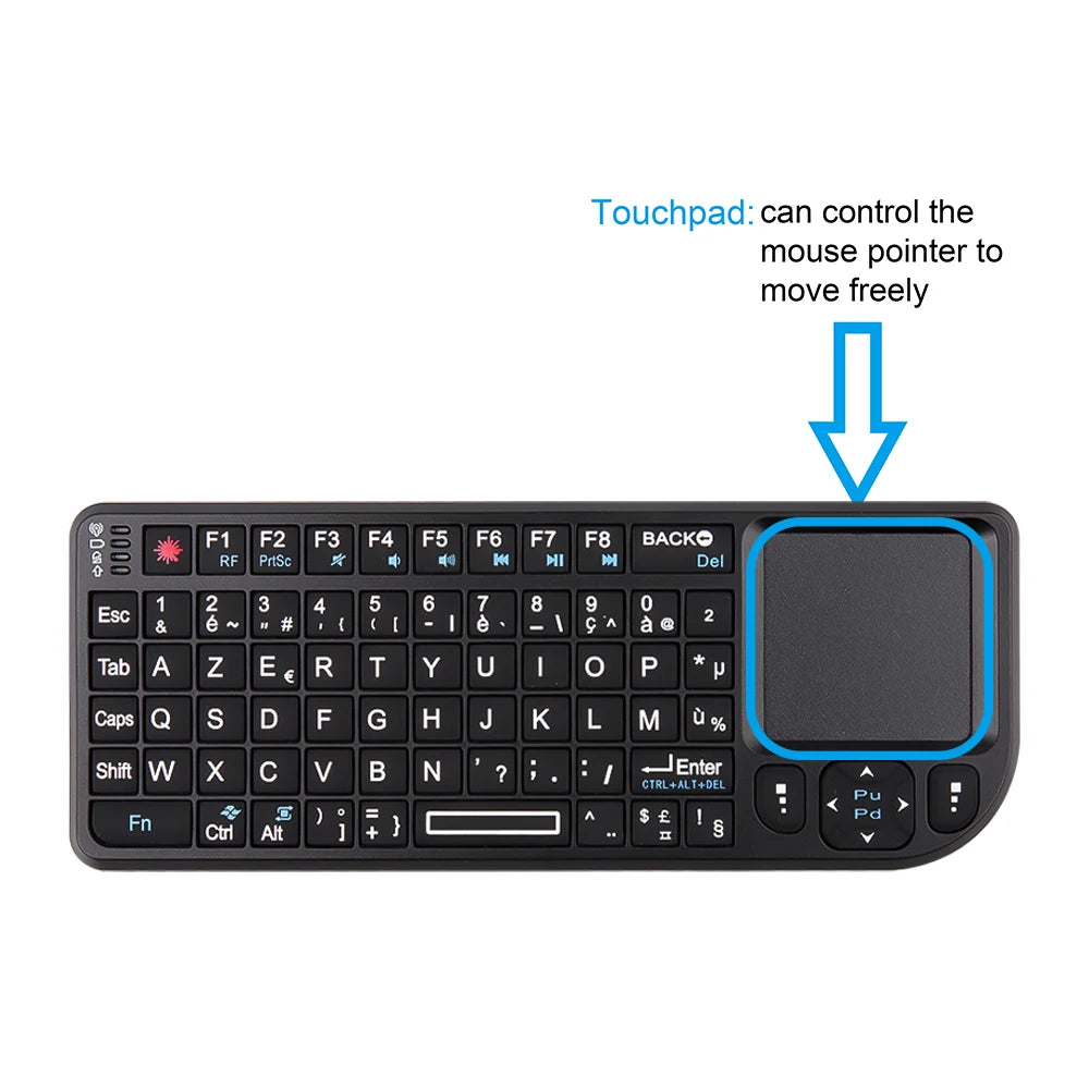 A8 Mini Wireless Keyboard 2.4G RF Backlit Touchpad Russian English Keyboard For MacBook iPad PC Tablet USB Rechargeable Air Mouse