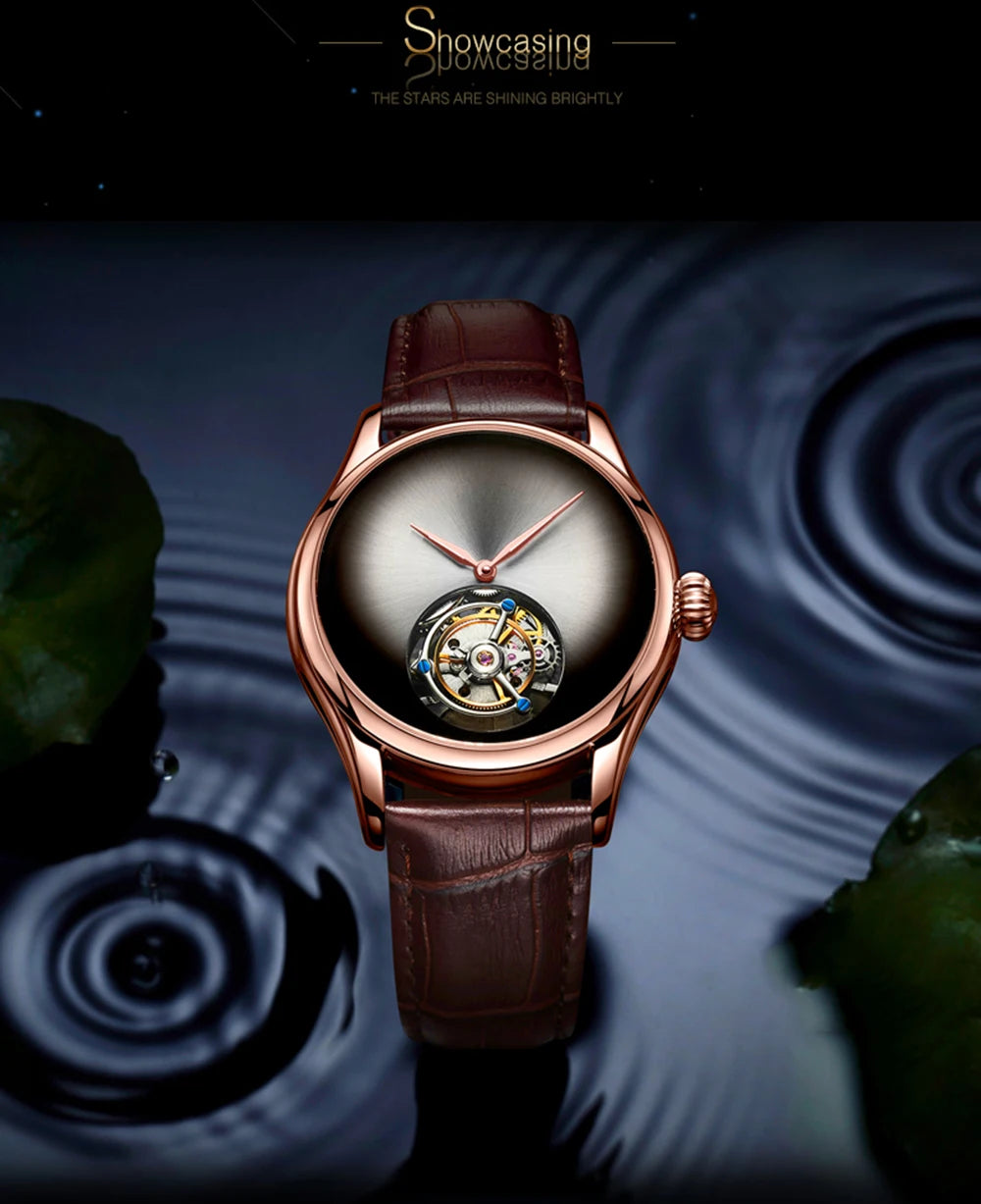 AESOP Flying Tourbillon Skeleton Watch For Men Mechanical Waterproof Mens Watches Top Brand Luxury Movement Stainless Steel 2025