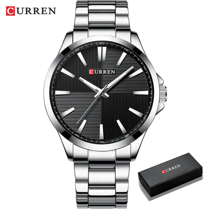 Relógio de homem CURREN – Modelo de luxo, estanque, estilo militar, em aço inoxidável – Relógio de pulso desportivo (ref. 8322)