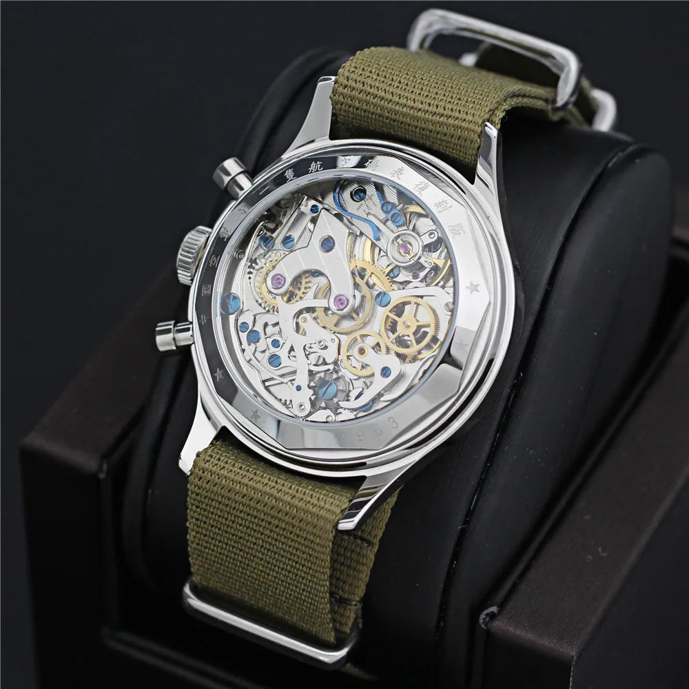 SEAKOSS 1963 Chronograph 42mm 40mm 38mm Sapphire Original Seagull ST1901 Movement With Gooseneck Pilot Men's Mechanical Watches