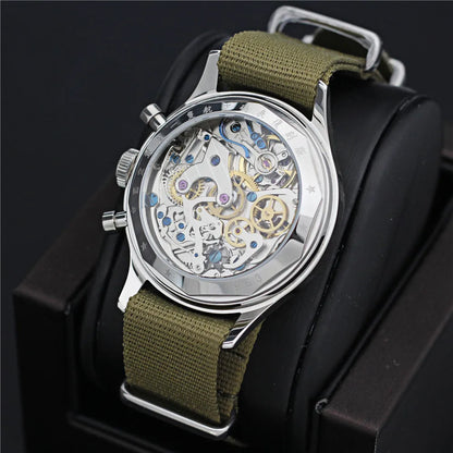 SEAKOSS 1963 Chronograph 42mm 40mm 38mm Sapphire Original Seagull ST1901 Movement With Gooseneck Pilot Men's Mechanical Watches