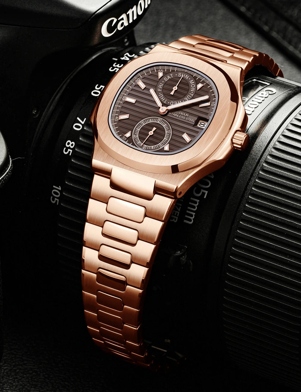DIDUN TOP New Men Quartz Watches Sport Business Luxury Brand Stainless Steel Male Fashion Nautilus Wrist Clock Dropshipping