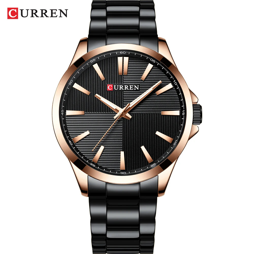 Relógio de homem CURREN – Modelo de luxo, estanque, estilo militar, em aço inoxidável – Relógio de pulso desportivo (ref. 8322)