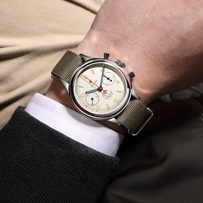 SEAKOSS 1963 Chronograph 42mm 40mm 38mm Sapphire Original Seagull ST1901 Movement With Gooseneck Pilot Men's Mechanical Watches