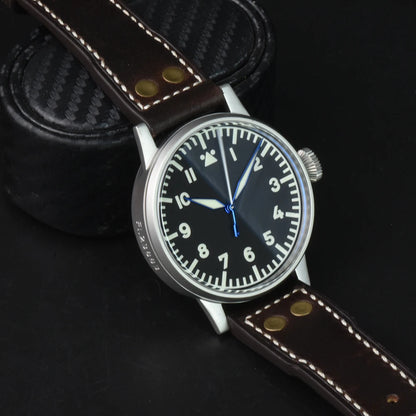 Hruodland 2025 New Pilot Men's Automatic Mechanical Watch Pt5000 Sapphire Luminous C3 Stainless Steel Waterproof 10Bar reloj hom