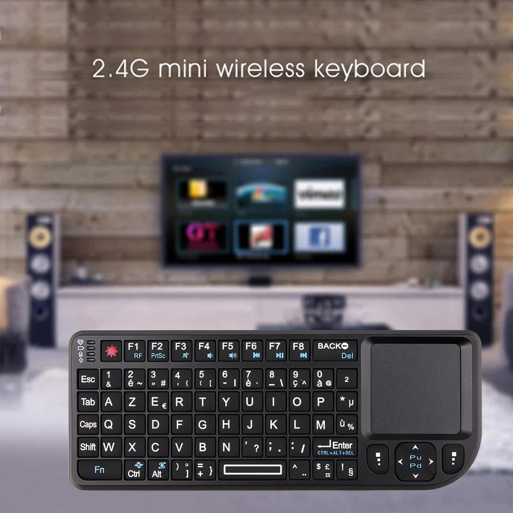 A8 Mini Wireless Keyboard 2.4G RF Backlit Touchpad Russian English Keyboard For MacBook iPad PC Tablet USB Rechargeable Air Mouse