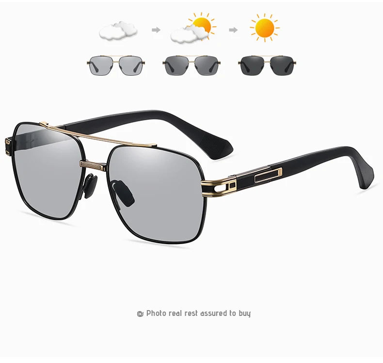 CoolPandas High Quality Sunglasses Polarized Men Women Photochromic UV400 Protection Driving Sun Glasses Unisex Chameleon Lens