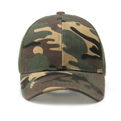 Sommer 3-10 år Forældre og børn Matchende camouflage-baseballkasketter i mesh til babyer Udendørs afslappet solbeskyttelse Åndbar solskærm T30