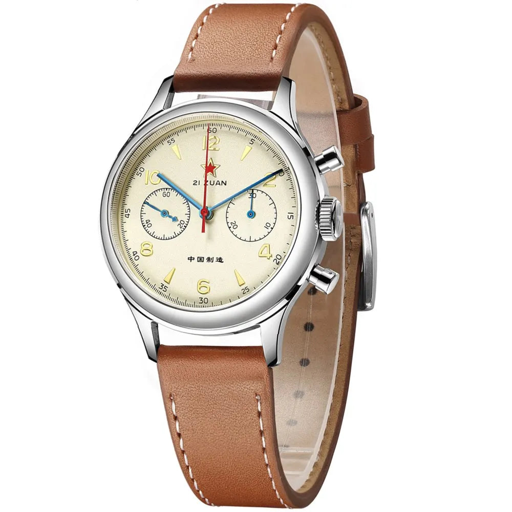 SEAKOSS 1963 Chronograph 42mm 40mm 38mm Sapphire Original Seagull ST1901 Movement With Gooseneck Pilot Men's Mechanical Watches