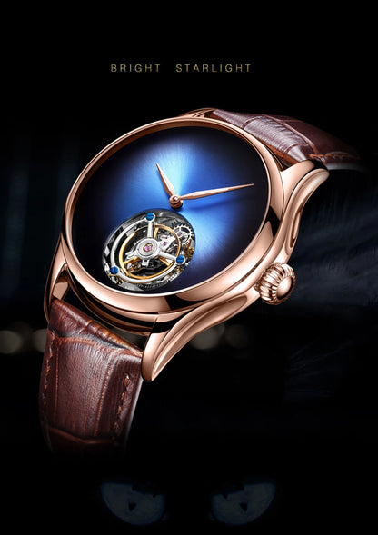 AESOP Flying Tourbillon Skeleton Watch For Men Mechanical Waterproof Mens Watches Top Brand Luxury Movement Stainless Steel 2025