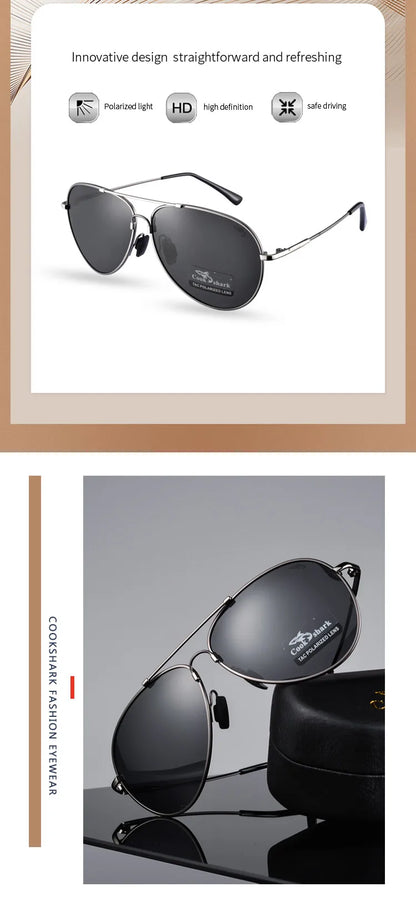Cook Shark 2020 new sunglasses men's sunglasses color polarized driving driver toad glasses tide