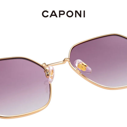 CAPONI Gradient Women's Sunglasses Polarized Fashion Brand Designer Sun Glasses Anti UV Ray Original Decorative Shades CP21015