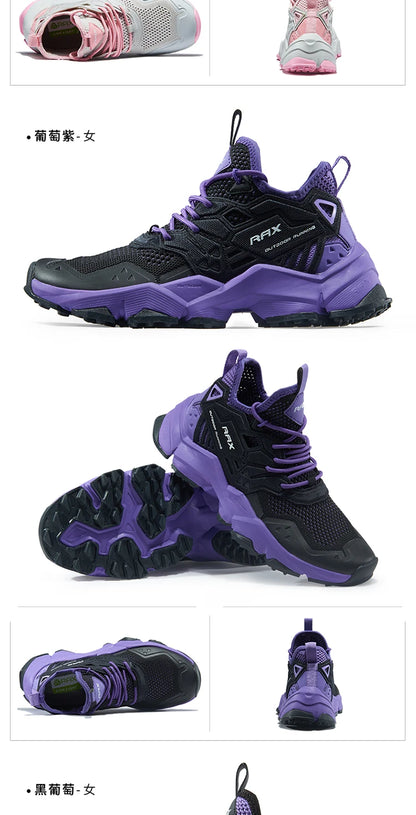 RAX Running Shoes Men&Women Outdoor Sport Shoes Breathable Lightweight Sneakers Air Mesh Upper Anti-slip Natural Rubber Outsole