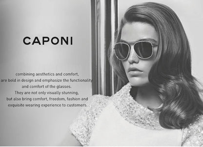 CAPONI Gradient Women's Sunglasses Polarized Fashion Brand Designer Sun Glasses Anti UV Ray Original Decorative Shades CP21015