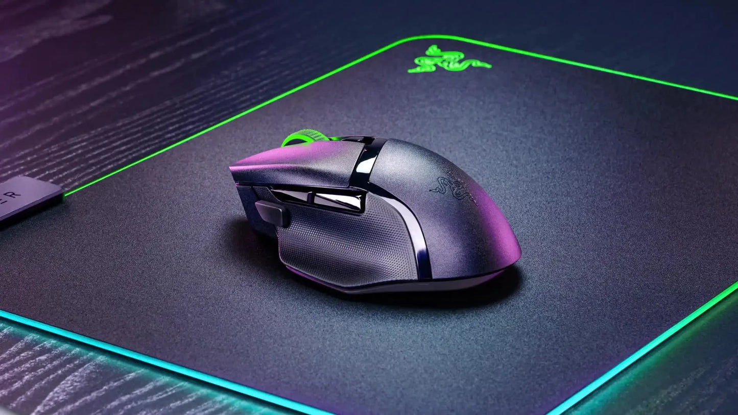 Original Razer Basilisk V3 X HyperSpeed anpassbare kabellose Gaming-Maus, optischer 18K-Sensor, Chroma RGB, 9 programmierbare Bedienelemente