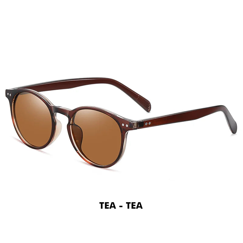LM Retro runde solbriller til kvinder og mænd, ultralette TR90, polariserede, unisex, kørselsbriller, vintage solbriller, UV400, Gafas De Sol