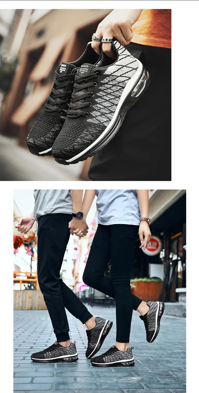 Löparskor för män, fashionabla, andningsbara, utomhus-, sportskor för män, sneakers, bekväma sportskor för kvinnor