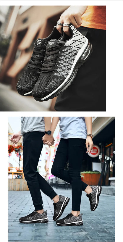 Löparskor för män, fashionabla, andningsbara, utomhus-, sportskor för män, sneakers, bekväma sportskor för kvinnor