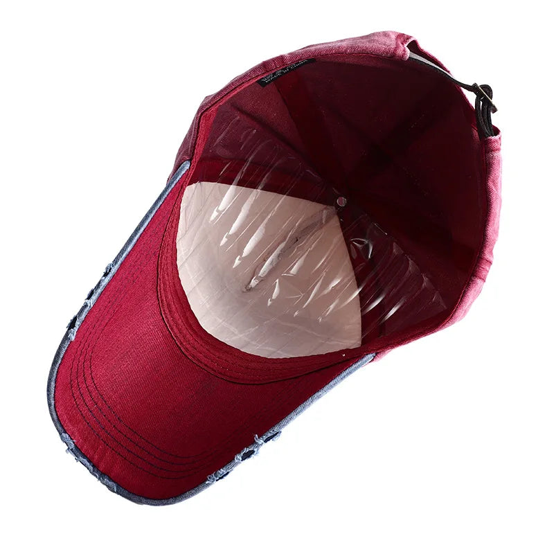 2026 New High Quality Vintage Letter Print Baseball Cap Men Women Snapback Adjustable Outdoor Hip Hop Denim Dad Hats Bone