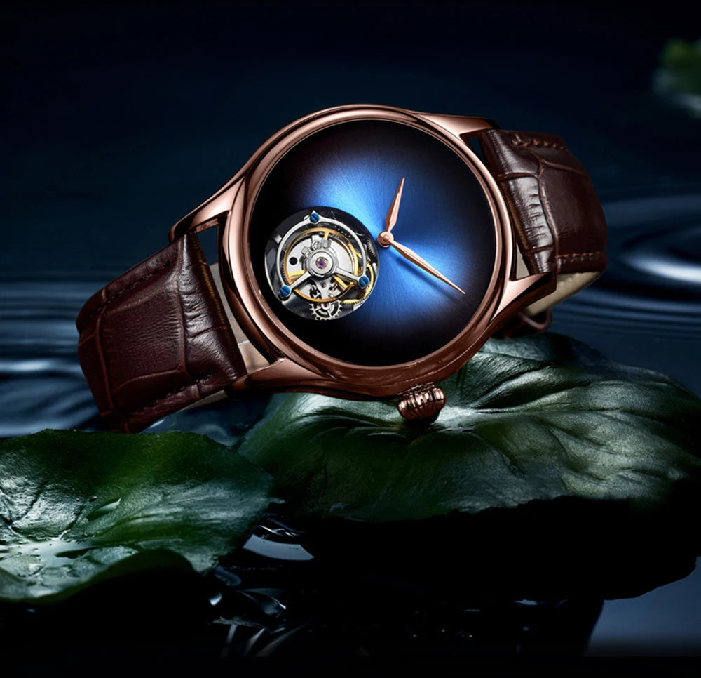 AESOP Flying Tourbillon Skeleton Watch For Men Mechanical Waterproof Mens Watches Top Brand Luxury Movement Stainless Steel 2025