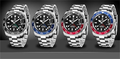 PAGANI DESIGN Men's Automatic Watches Sapphire Glass 40mm Ceramic GMT Mechanical Wristwatch Top Brand Sports Waterproof Men's Watch