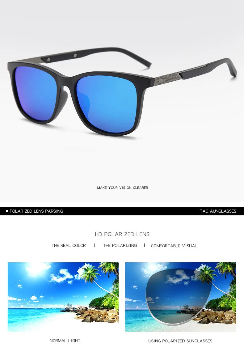 Anti-glare Short-sight Lens Square Polarized Men Sunglasses TR90 Driver Diopter Sun Glasses For Women 0 -0.5 -0.75 To -6.0