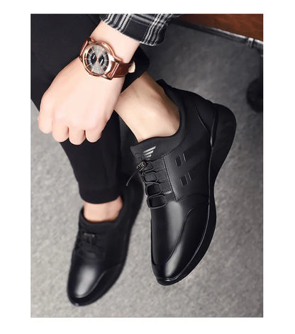 oein 2022 Men's Sneakers Quality 6CM Increasing British Shoes New Breathable Summer Casual Sneakers Big Size Office Shoes Men