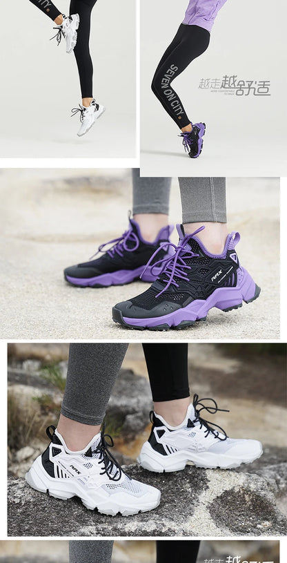 RAX Running Shoes Men&Women Outdoor Sport Shoes Breathable Lightweight Sneakers Air Mesh Upper Anti-slip Natural Rubber Outsole