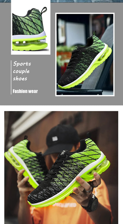 Löparskor för män, fashionabla, andningsbara, utomhus-, sportskor för män, sneakers, bekväma sportskor för kvinnor