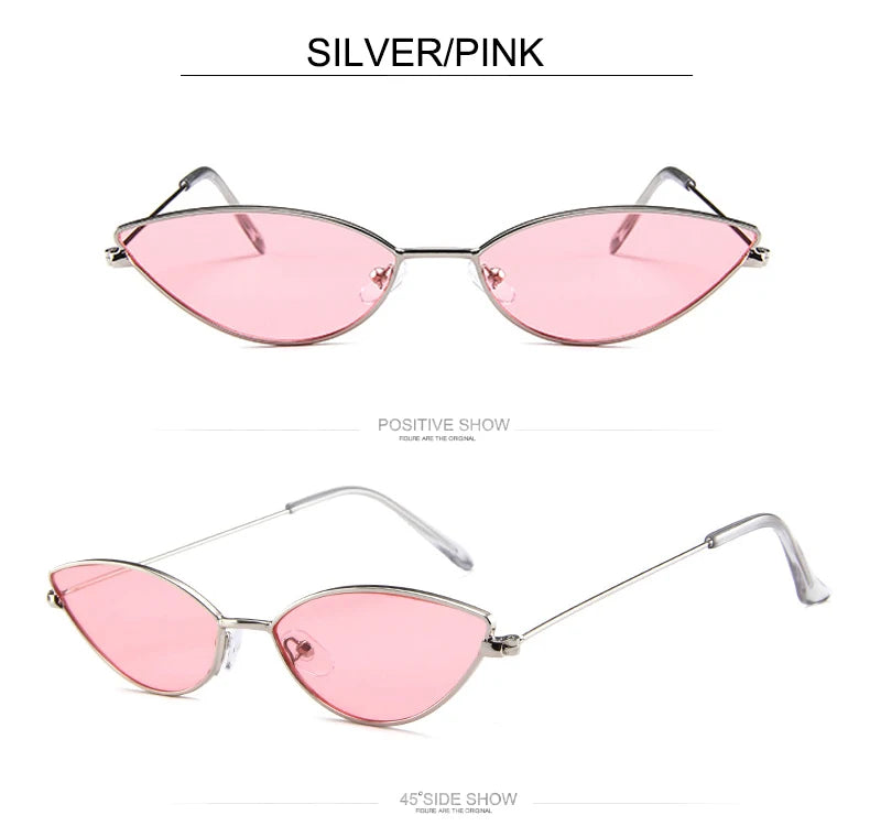 Cute Sexy Cat Eye Sunglasses Women Retro Small Black Red Pink Cateye Sun Glasses Female Vintage Shades For Women Party Glasses