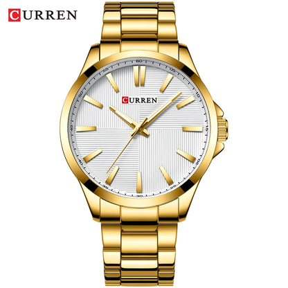 Relógio de homem CURREN – Modelo de luxo, estanque, estilo militar, em aço inoxidável – Relógio de pulso desportivo (ref. 8322)
