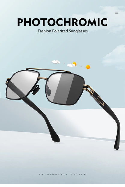 CoolPandas High Quality Sunglasses Polarized Men Women Photochromic UV400 Protection Driving Sun Glasses Unisex Chameleon Lens