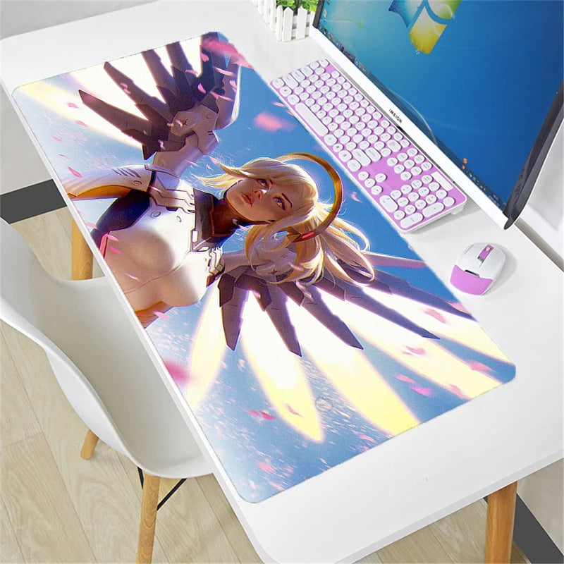 Overwatch-hiirimatto suuri DIY kawaii XXL PC-tietokoneen pöytämatto pelaajalle, toimistomatto, näppäimistöalusta, pelitarvikkeet, hiirimatto