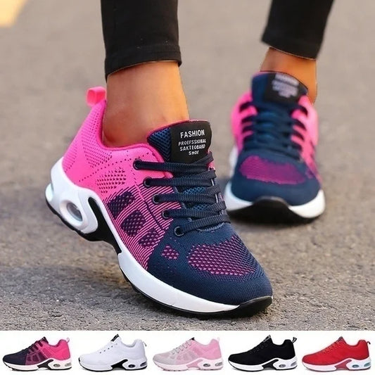 Löparskor för damer, andningsbara fritidsskor, lätta sportskor för utomhusbruk, avslappnade promenadsneakers, Tenis Feminino-skor
