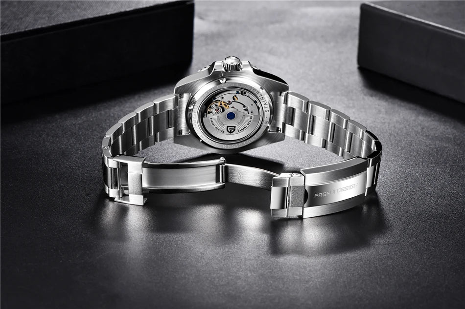 PAGANI DESIGN Men's Automatic Watches Sapphire Glass 40mm Ceramic GMT Mechanical Wristwatch Top Brand Sports Waterproof Men's Watch