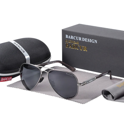 BARCUR Polarized Mens Sunglasses Pilot Sun Glasses for Men accessories Driving Fishing Hiking Eyewear Oculos Gafas De Sol
