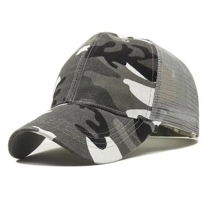 COKK Камуфлажна бейзболна шапка за мъже, Snapback, летни шапки за жени, дишаща спортна шапка от мрежа, шапка за слънце, слънцезащитна шапка, голф, регулируема, за възрастни