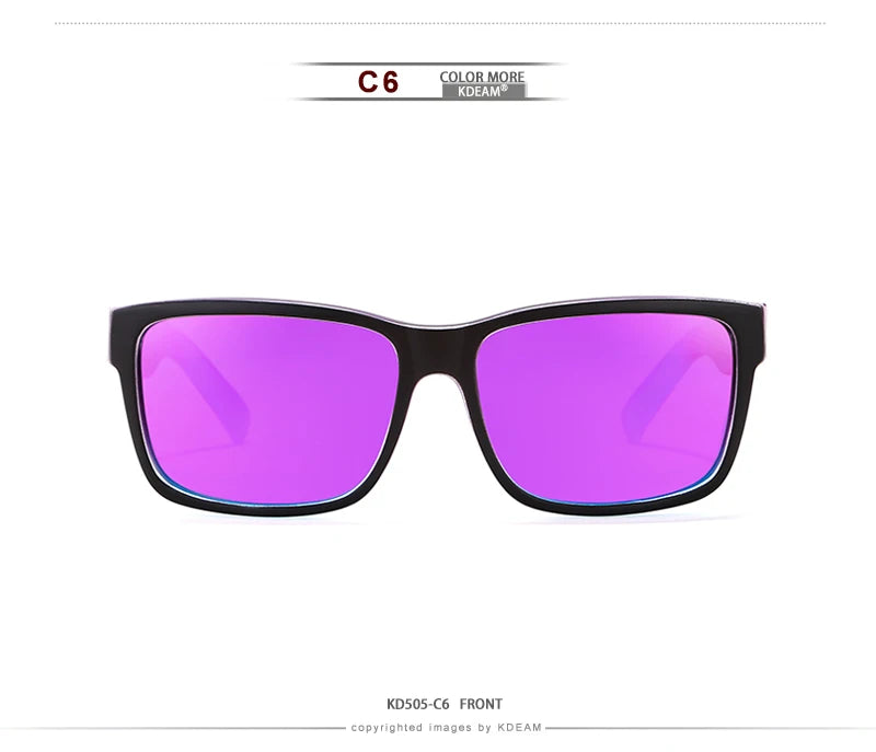 KDEAM Revamp Of Sport Men Sunglasses Polarized Shockingly Colors Sun Glasses Outdoor Driving Photochromic Sunglass With Box