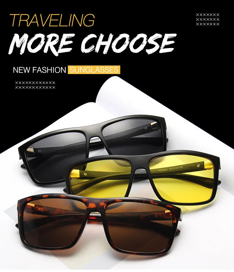 Fashion Sunglasses men Square sun Glasses Brand Designer UV400 protection Shades oculos de sol hombre glasses Driver Oculos