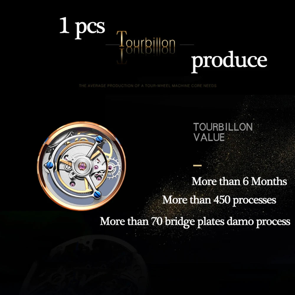 AESOP Flying Tourbillon Skeleton Watch For Men Mechanical Waterproof Mens Watches Top Brand Luxury Movement Stainless Steel 2025