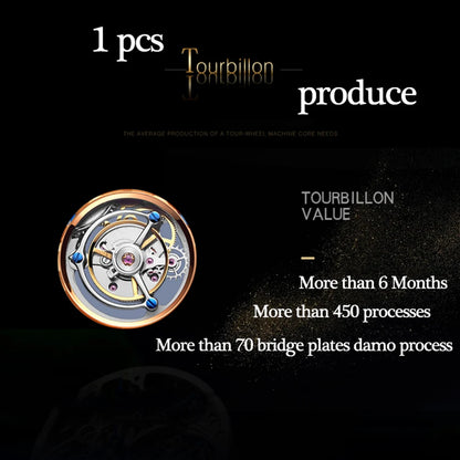 AESOP Flying Tourbillon Skeleton Watch For Men Mechanical Waterproof Mens Watches Top Brand Luxury Movement Stainless Steel 2025