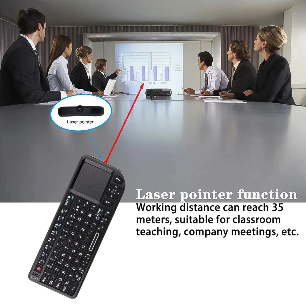 A8 Mini Wireless Keyboard 2.4G RF Backlit Touchpad Russian English Keyboard For MacBook iPad PC Tablet USB Rechargeable Air Mouse