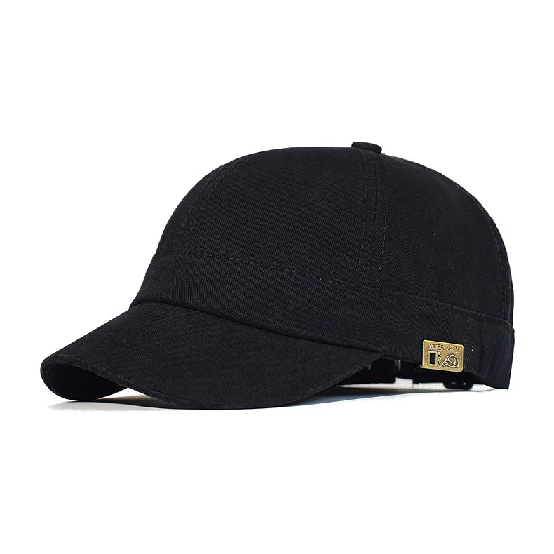 Short Brim Baseball Cap Cotton Men Women Soft Vintage Dad Hat Adjustable Trucker Style Low Profile Caps