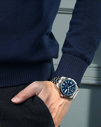 CARNIVAL Herren-Armbanduhr aus Wolfram – mechanische Luxusuhr mit NH36-Automatikwerk, wasserdicht