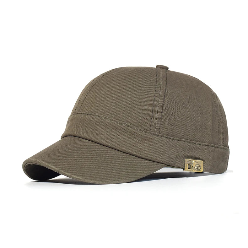 Short Brim Baseball Cap Cotton Men Women Soft Vintage Dad Hat Adjustable Trucker Style Low Profile Caps