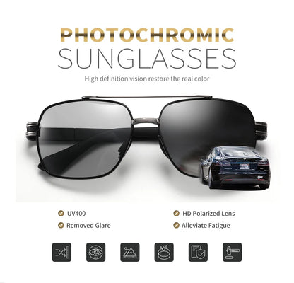 CoolPandas High Quality Sunglasses Polarized Men Women Photochromic UV400 Protection Driving Sun Glasses Unisex Chameleon Lens