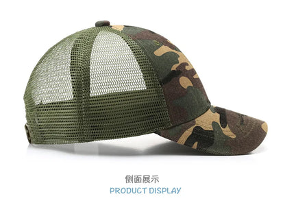Sommer 3-10 år Forældre og børn Matchende camouflage-baseballkasketter i mesh til babyer Udendørs afslappet solbeskyttelse Åndbar solskærm T30