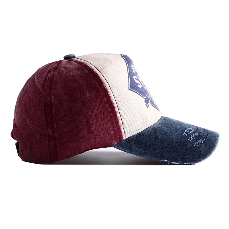 2026 New High Quality Vintage Letter Print Baseball Cap Men Women Snapback Adjustable Outdoor Hip Hop Denim Dad Hats Bone